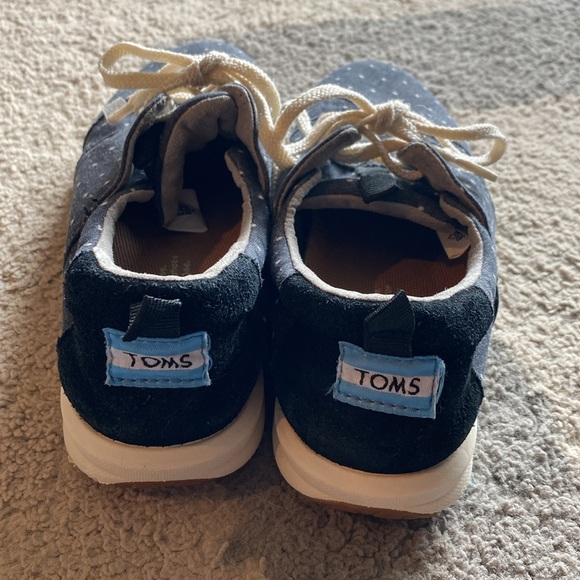 Toms Del Rey Blue White Polka Dot 6.5 - Picture 2 of 6